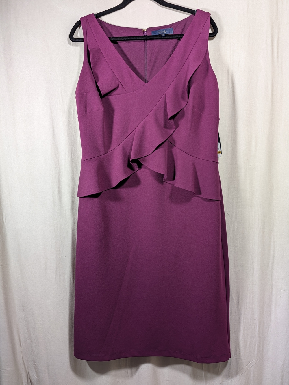 Rachel Roy Women's Ruffle Midi Dress in Purple Size 16W NWT